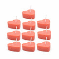 10er Set Sojawachs Herz Teelichter mit Vanilleduft dekorative Aromakerzen online bestellen