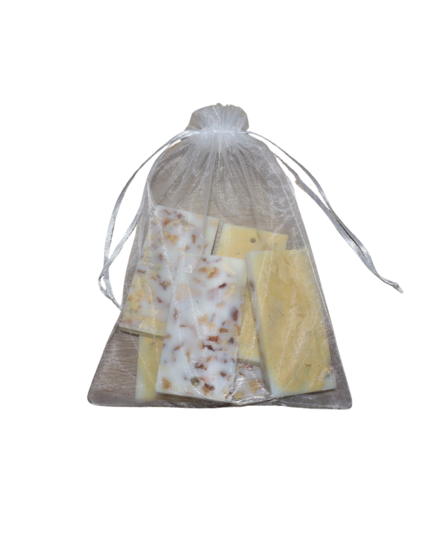 Natürliche Duftplättchen 6er SET – Bio-Sojawachs mit Zitronenschale