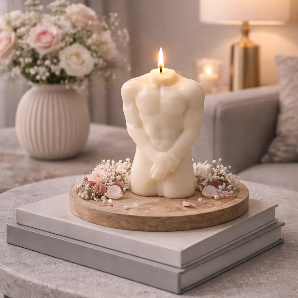 2er Set Duftkerzen Sojawachs mit Vanilleduft Torso Premium Aromakerzen online kaufen