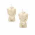 2er Set Sojawachs Duftkerzen mit Vanilleduft Männer Torso Design dekorative Aromakerzen online bestellen