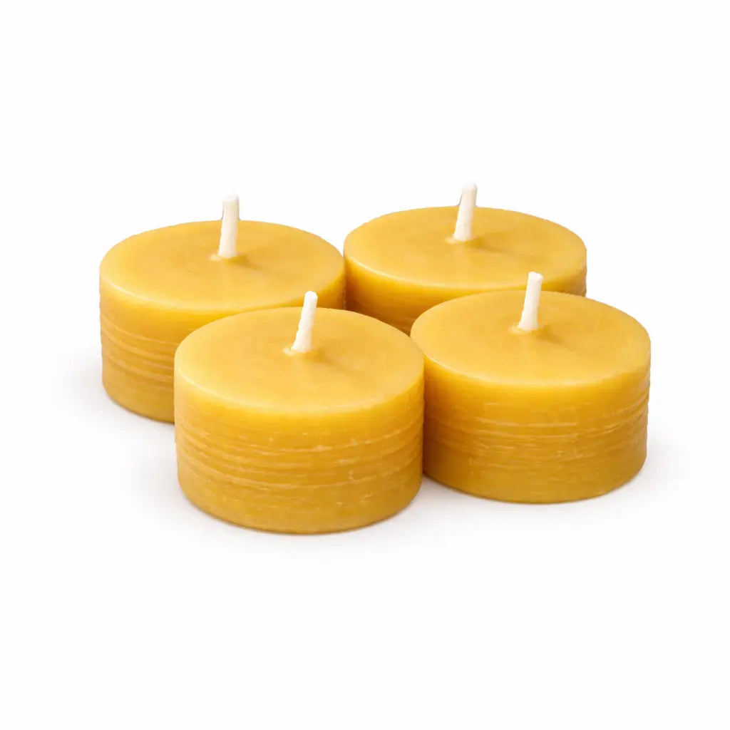4er Set Bienenwachs Kerzen mit Naturduft handgegossen Kerzen online bestellen