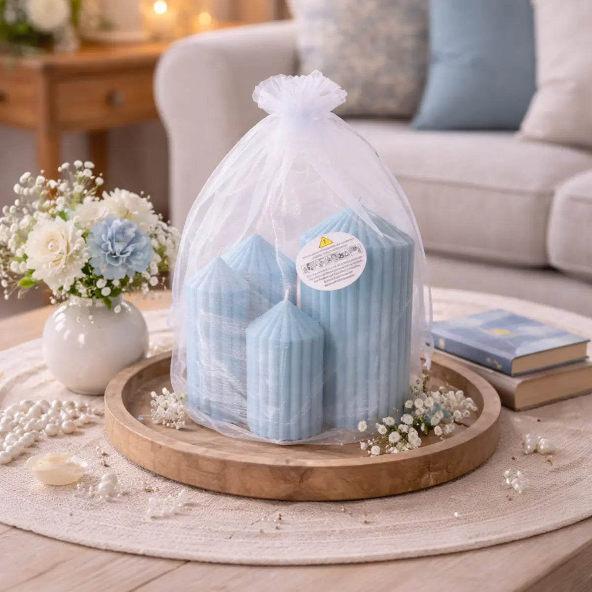4er Set Sojawachs Duftkerzen mit Vanilleduft im Velvet Design dekorative Aromakerzen online bestellen