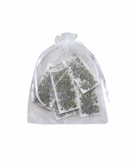 Natural Scented Tablets 5-Piece Set – Organic Soy Wax with Mint Leaves & Mint Powder