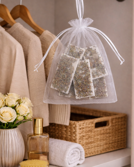 Natural Scented Tablets Set of 5 – Organic Soy Wax with Lavender Blossoms