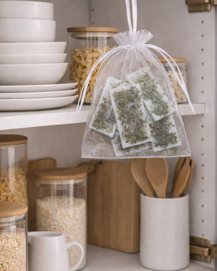 Natural Scented Tablets 5-Piece Set – Organic Soy Wax with Mint Leaves & Mint Powder