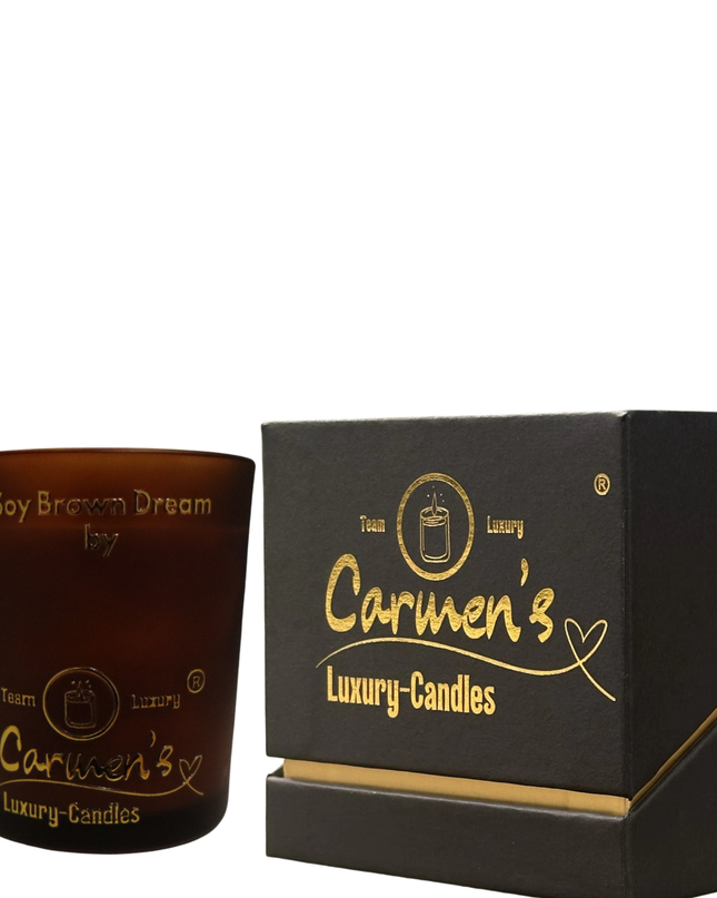 Soy Brown Dream – Handgefertigte Sojawachs Kerze mit Vanille Duft in Luxusglas