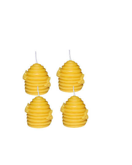 Beeswax Candle Teelicht 4er SET – Handgefertigte Kerze aus reinem Bienenwachs