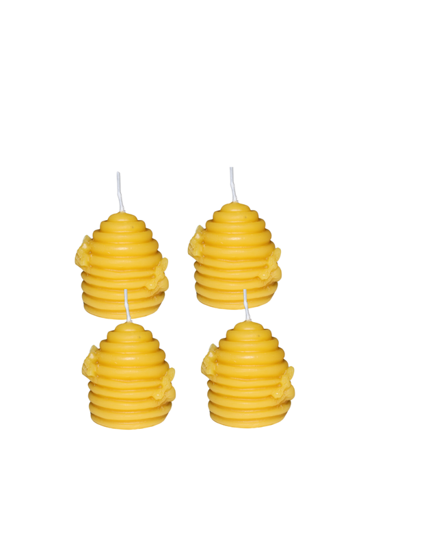 Beeswax Candle Teelicht 4er SET – Handgefertigte Kerze aus reinem Bienenwachs