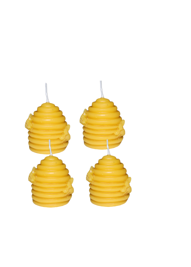 Beeswax Candle Teelicht 4er SET – Handgefertigte Kerze aus reinem Bienenwachs