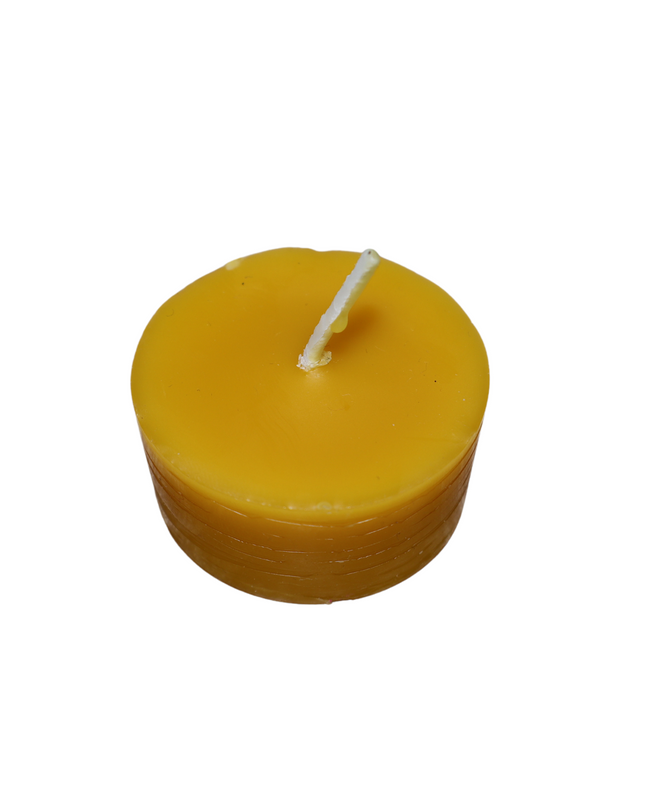 Beeswax Tealight Candle 4er SET  – Handgefertigte Kerze / Handmade Candle / Bougie artisanale / Lumânare artizanală / Vela artesanal