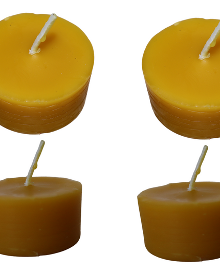 Beeswax Tealight Candle 4er SET  – Handgefertigte Kerze / Handmade Candle / Bougie artisanale / Lumânare artizanală / Vela artesanal