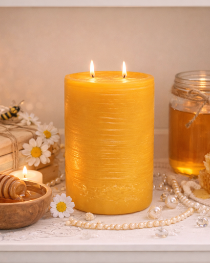 Beeswax Candle – Handcrafted Candle / Handmade Candle / Bougie artisanale / Lumânare artizanală / Vela artesanal