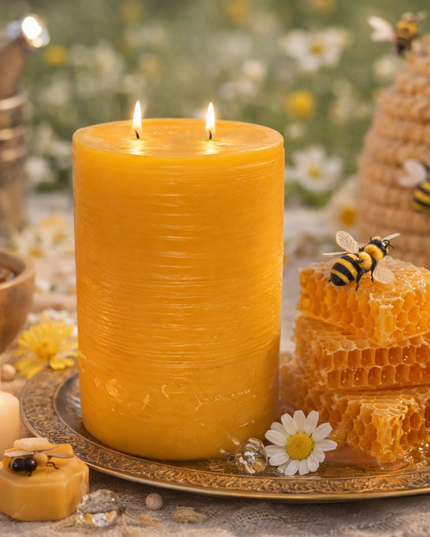 Beeswax Candle – Handcrafted Candle / Handmade Candle / Bougie artisanale / Lumânare artizanală / Vela artesanal