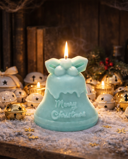 Christmas bell design – Handcrafted candle / Handmade candle / Bougie artisanale / Lumânare artizanală / Vela artesanal