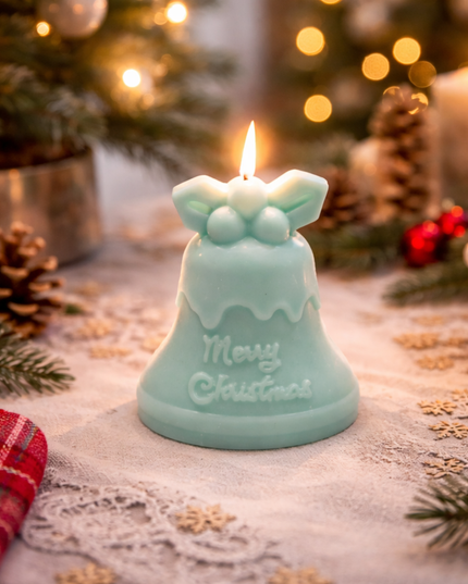 Christmas bell design – Handcrafted candle / Handmade candle / Bougie artisanale / Lumânare artizanală / Vela artesanal
