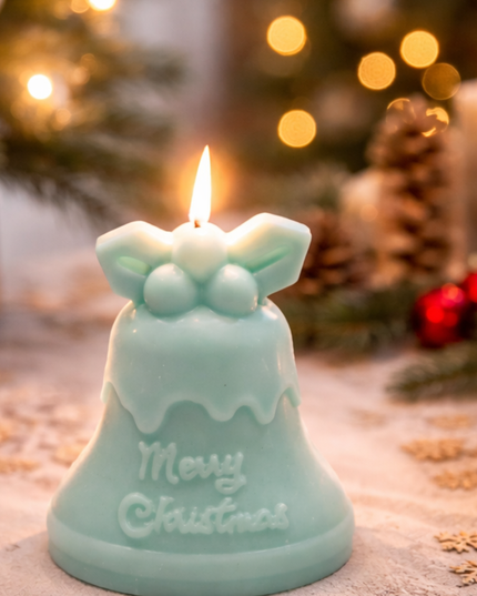 Christmas bell design – Handcrafted candle / Handmade candle / Bougie artisanale / Lumânare artizanală / Vela artesanal