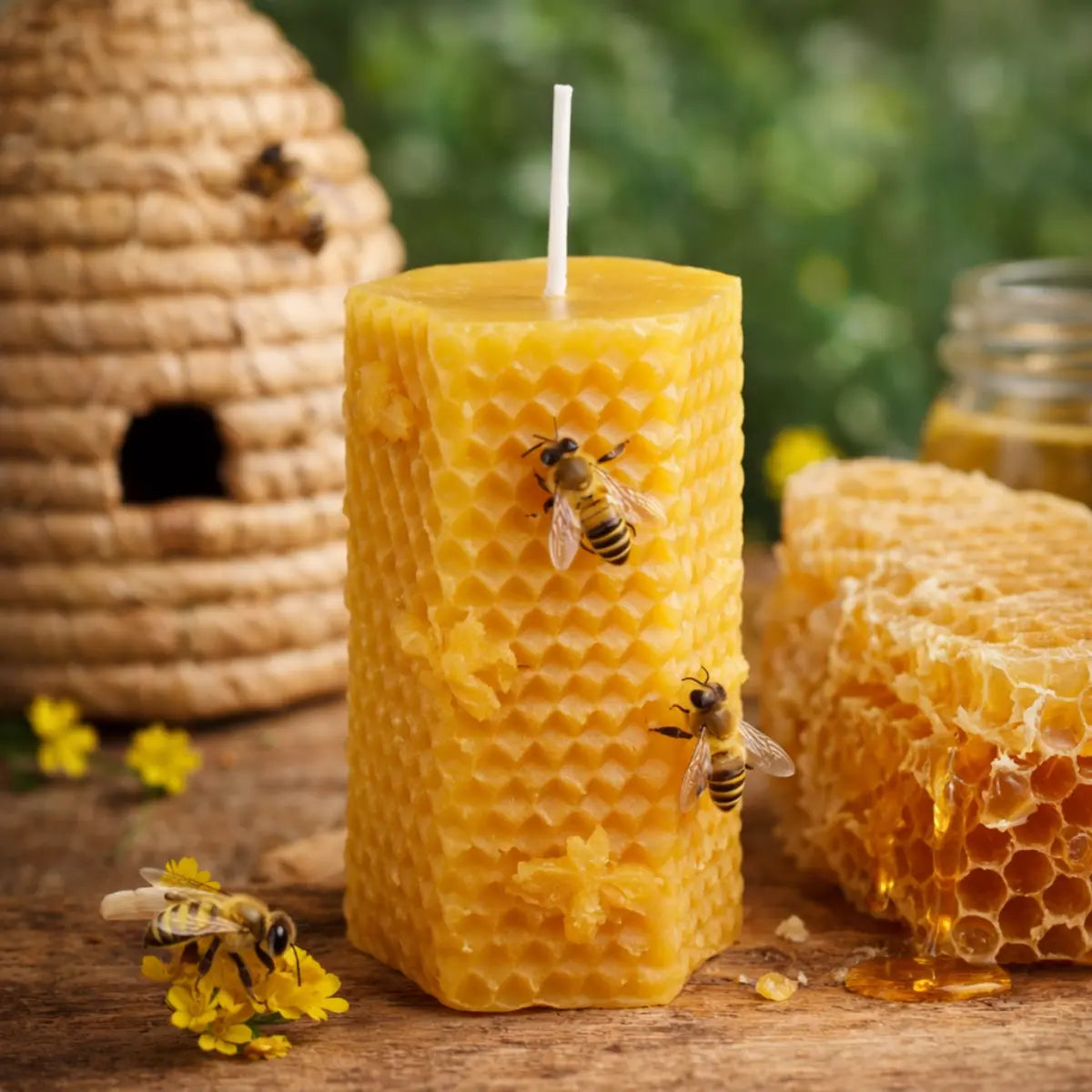 Bienenwachs Duftkerzen 2er Set mit Naturduft dekorative handgefertigte Kerzen online bestellen