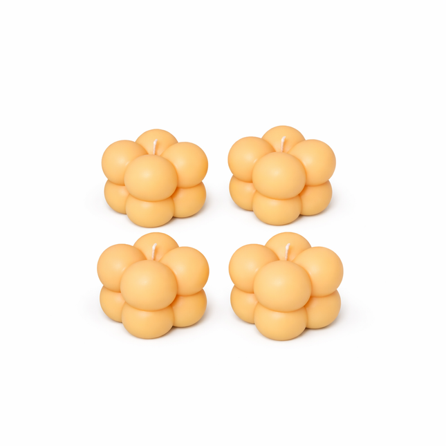 Bubble - Design Small 4er SET – Handgefertigte Kerze / Handmade Candle / Bougie artisanale / Lumânare artizanală / Vela artesanal