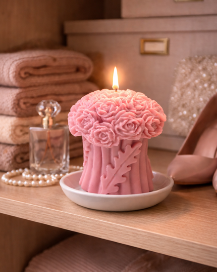 Flower Bouquet Design – Handcrafted Candle / Handmade Candle / Bougie artisanale / Lumânare artizanală / Vela artesanal