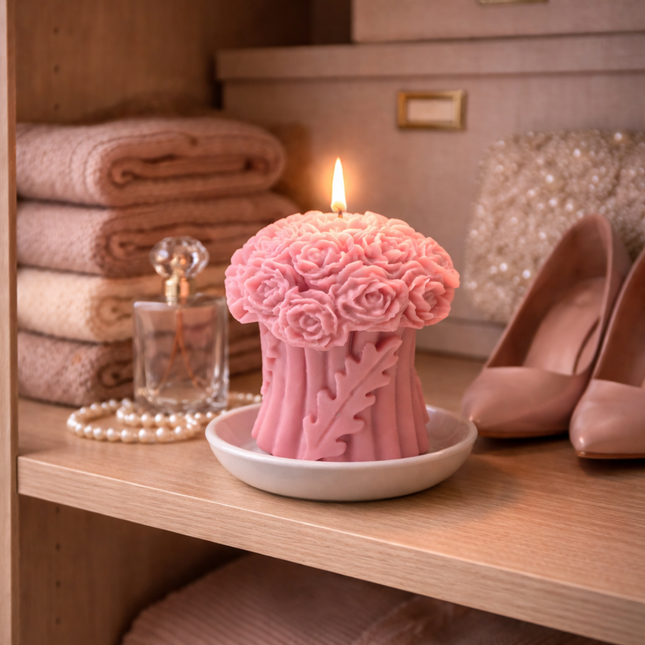 Flower Bouquet Design – Handgefertigte Kerze / Handmade Candle / Bougie artisanale / Lumânare artizanală / Vela artesanal