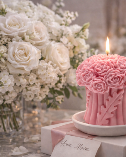 Flower Bouquet Design – Handcrafted Candle / Handmade Candle / Bougie artisanale / Lumânare artizanală / Vela artesanal