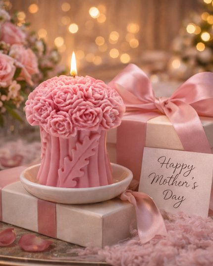 Flower Bouquet Design – Handcrafted Candle / Handmade Candle / Bougie artisanale / Lumânare artizanală / Vela artesanal