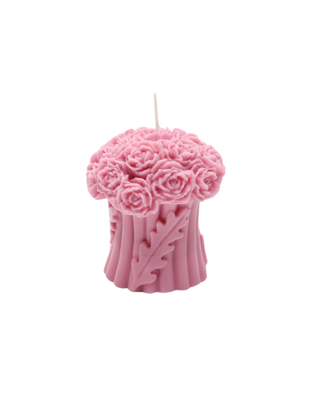 Flower Bouquet Design – Handgefertigte Kerze / Handmade Candle / Bougie artisanale / Lumânare artizanală / Vela artesanal