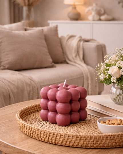 Bubble-Design – Handcrafted Candle / Handmade Candle / Bougie artisanale / Lumânare artizanală / Vela artesanal