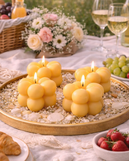 Bubble - Design Small 4-Piece Set – Handcrafted Candle / Handmade Candle / Bougie artisanale / Lumânare artizanală / Vela artesanal