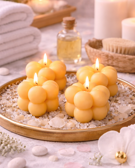 Bubble - Design Small 4-Piece Set – Handcrafted Candle / Handmade Candle / Bougie artisanale / Lumânare artizanală / Vela artesanal