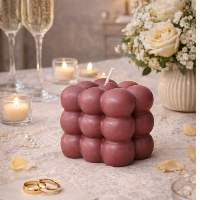 Bubble-Design – Handgefertigte Kerze / Handmade Candle / Bougie artisanale / Lumânare artizanală / Vela artesanal