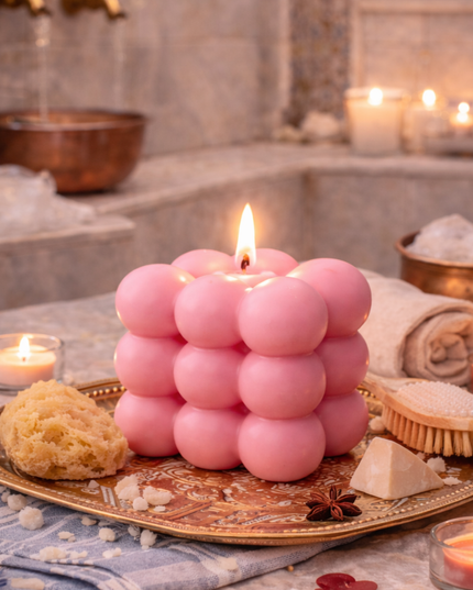 Bubble-Design – Handcrafted Candle / Handmade Candle / Bougie artisanale / Lumânare artizanală / Vela artesanal