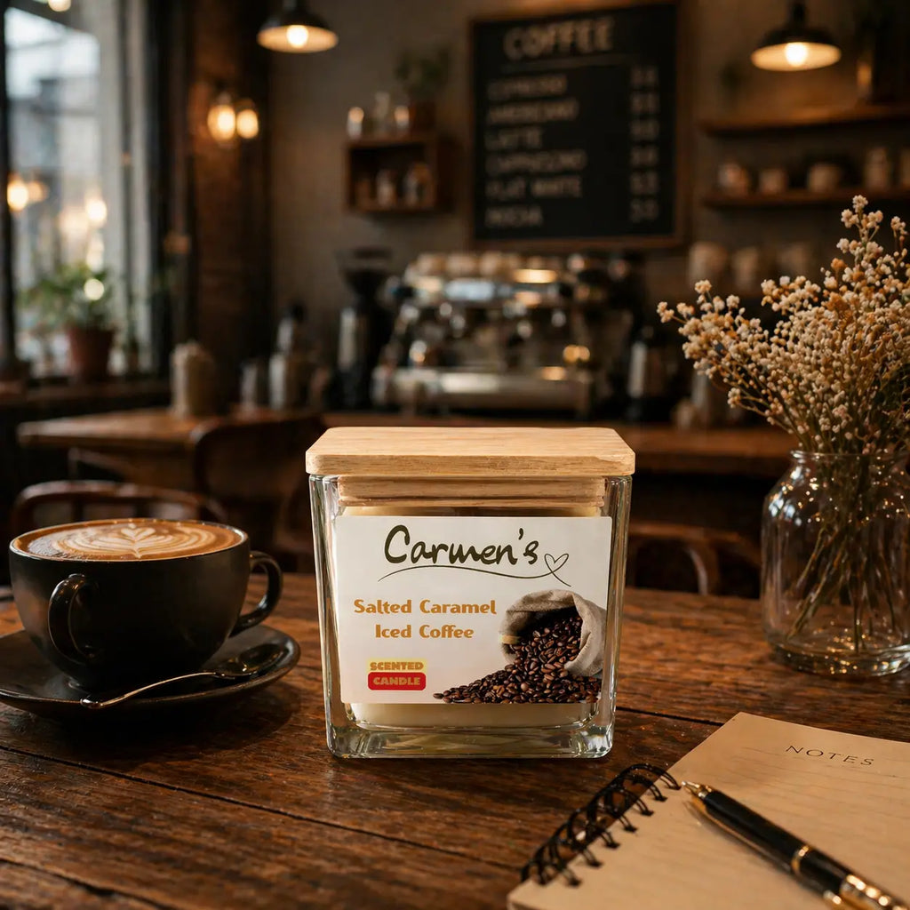 Carmen’s Salted Caramel Iced Coffee – Soja-Duftkerze mit Holzdocht