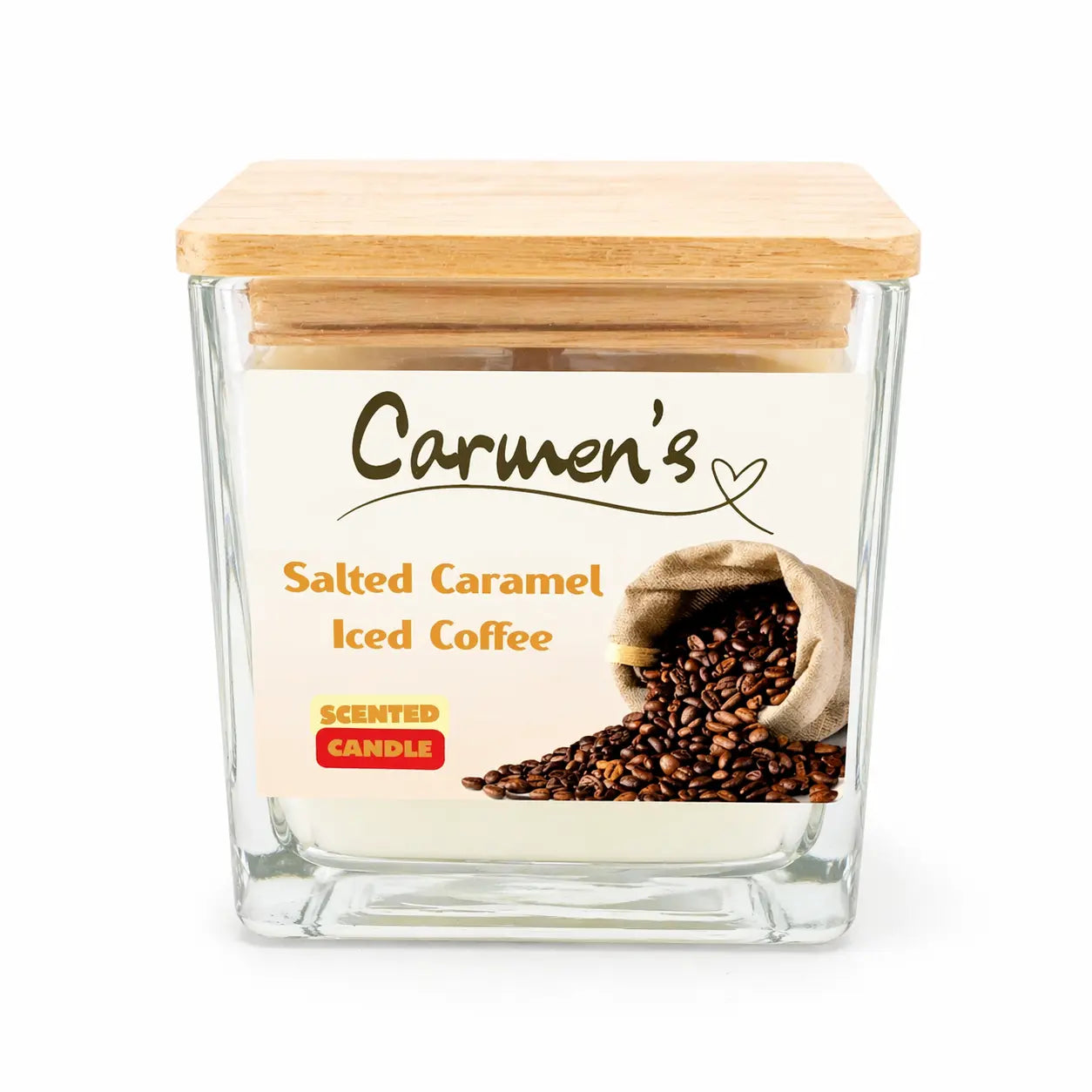 Carmen’s Salted Caramel Iced Coffee – Soja-Duftkerze mit Holzdocht