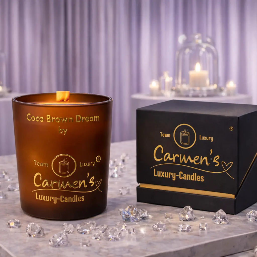 Kokoswachs Duftkerze Coco Brown mit Cocosduft luxuriöse Premium Kerze online kaufen