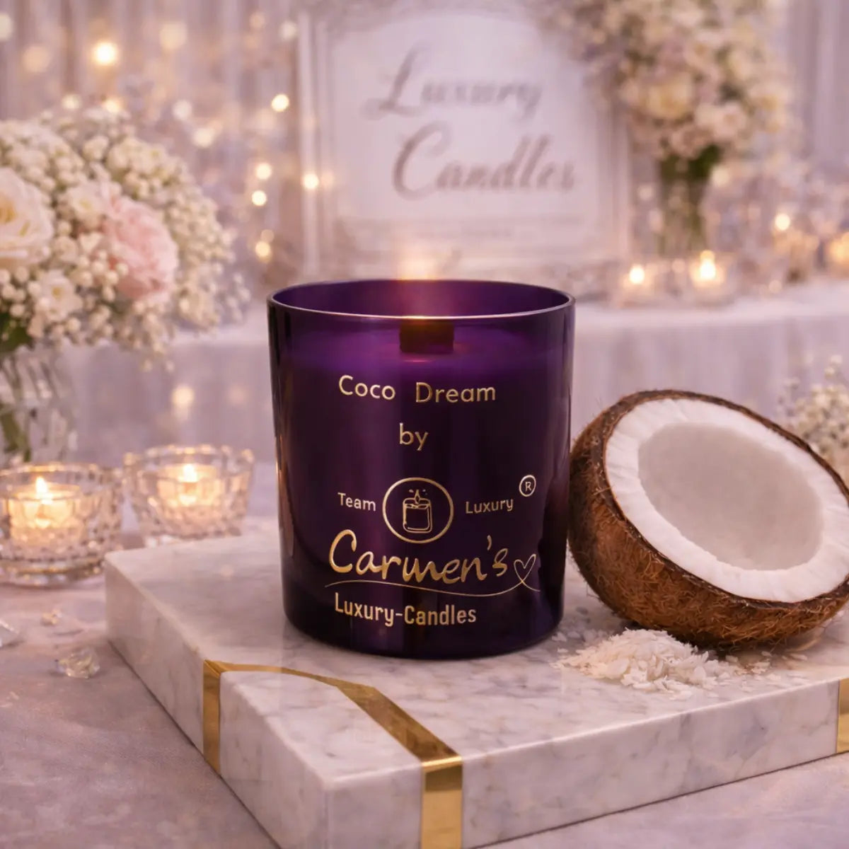 Kokoswachs Duftkerze Coco Dream mit Cocosduft Premium Duftkerze online kaufen