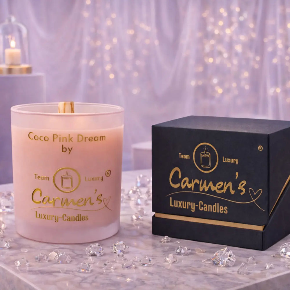 Kokoswachs Duftkerze Coco Pink mit Cocosduft im rosa Glas Aromakerze online kaufen