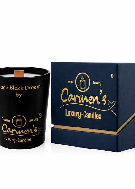 Coco Black Dream – Handcrafted coconut wax candle with Coconut Bay fragrance in luxury glass
