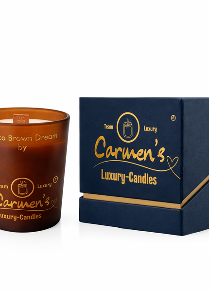 Coco Brown Dream – Handcrafted Coconut Wax Candle with Coconut Bay Fragrance in Luxury Glass