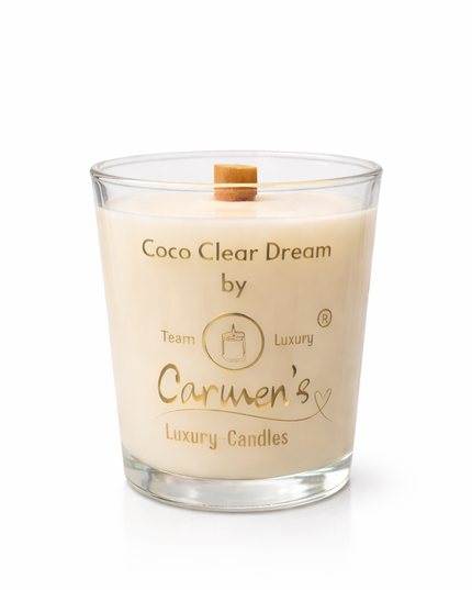 Coco Clear Dream – Handcrafted Coconut Wax Candle with Coconut Bay Fragrance in Clear Glass (without box)