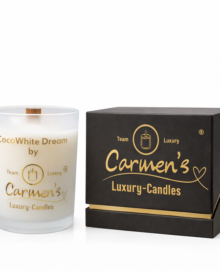 Coco White Dream – Handcrafted Coconut Wax Candle with Coconut Bay Fragrance in Luxury Glass