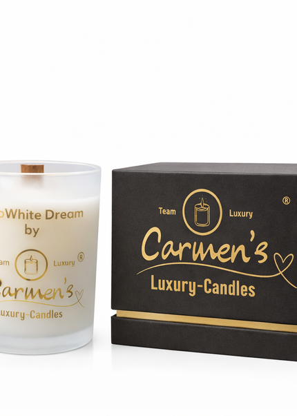 Coco White Dream – Handcrafted Coconut Wax Candle with Coconut Bay Fragrance in Luxury Glass