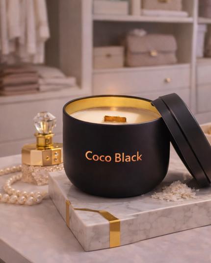 Coco Black – Kerzendose aus Kokoswachs mit Kokosduft