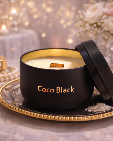Coco Black – Kerzendose aus Kokoswachs mit Kokosduft