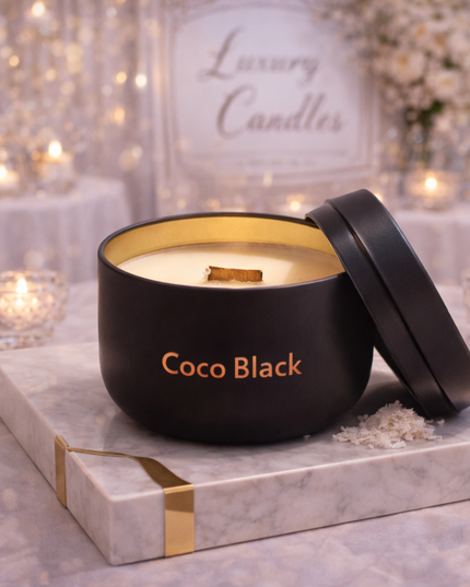 Coco Black – Kerzendose aus Kokoswachs mit Kokosduft