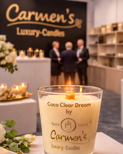 Coco Clear Dream – Handcrafted Coconut Wax Candle with Coconut Bay Fragrance in Clear Glass (without box)