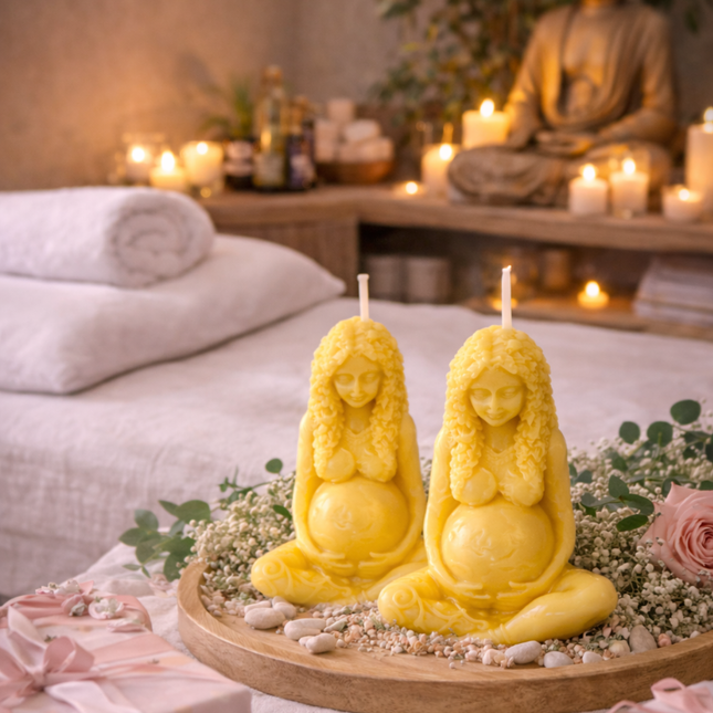 Mother of the Earth Design 2er SET – Handgefertigte Kerze / Handmade Candle / Bougie artisanale / Lumânare artizanală / Vela artesanal