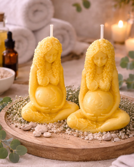 Mother of the Earth design set of 2 – Handcrafted candle / Handmade candle / Bougie artisanale / Lumânare artizanală / Vela artesanal