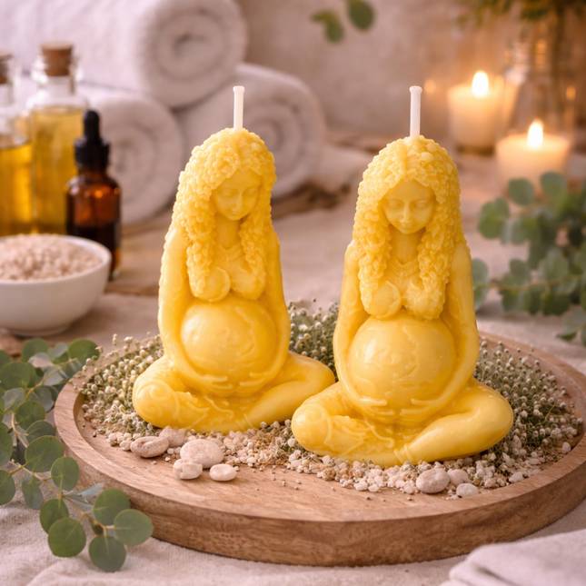 Mother of the Earth Design 2er SET – Handgefertigte Kerze / Handmade Candle / Bougie artisanale / Lumânare artizanală / Vela artesanal