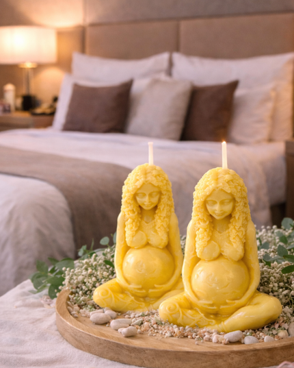 Mother of the Earth design set of 2 – Handcrafted candle / Handmade candle / Bougie artisanale / Lumânare artizanală / Vela artesanal